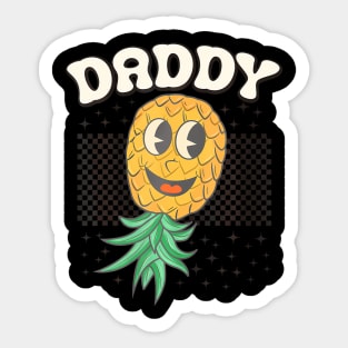 Upside Down Pineapple 70S 80S Swinger Daddy Men Sticker